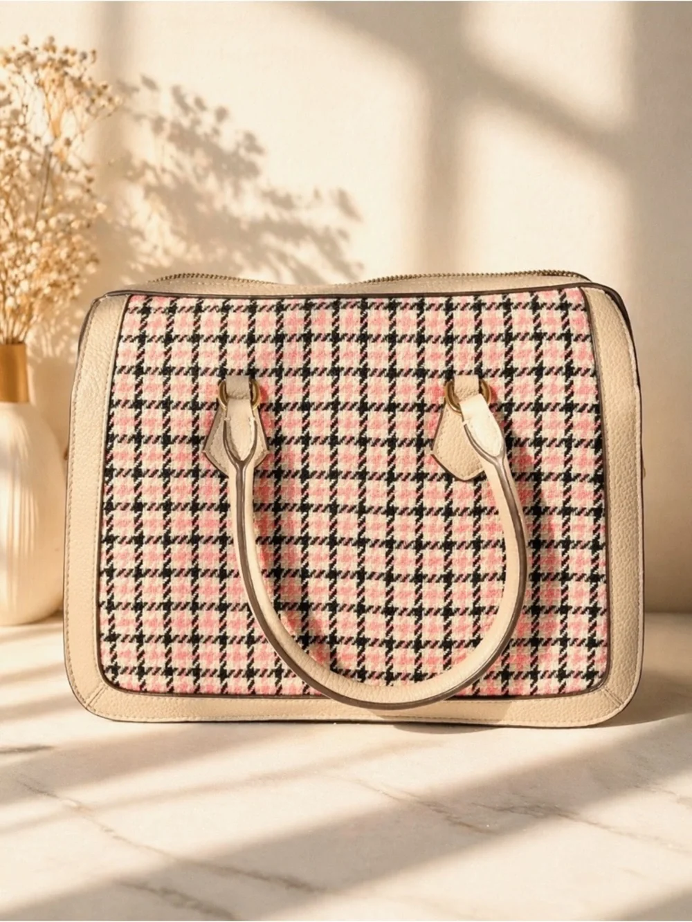 NWT Kate Spade Gramercy Plaid Medium Satchel $448 Retail